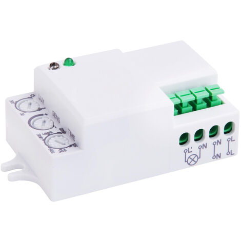Litecraft Microwave Sensor Low Profile Security Wall Ceiling Fitting – White