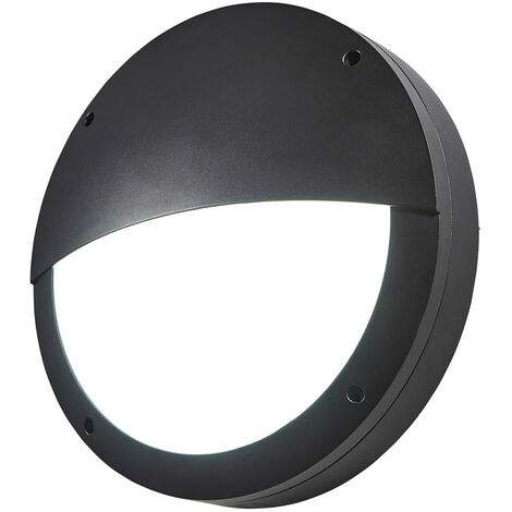 Litecraft Nesta Wall Light Outdoor IP65 Rated Eyelid Bulkhead Fitting - Black