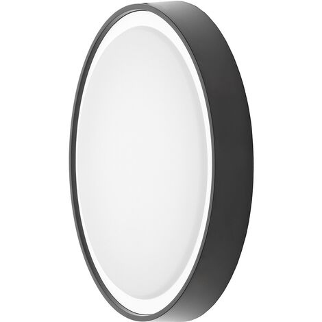 Litecraft Newton Wall Light Outdoor 27 cm LED Round IP65 Garden Fitting - Black