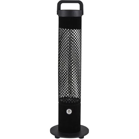 Litecraft Patio Heater 1200W Free Standing Outdoor IP45 Rated Fitting - Black