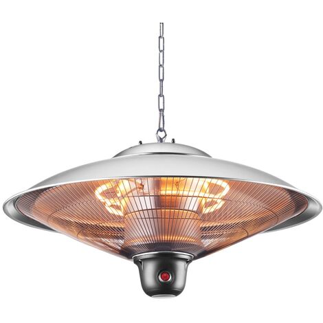 Litecraft Patio Heater 2000 Watt Outdoor Ceiling Pendant Garden Fitting - Silver