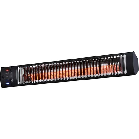 Litecraft Patio Heater 2800W Mountable Outdoor Fitting With PIR Sensor - Black