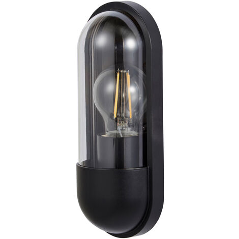 Litecraft Pildora Wall Light Outdoor IP54 Rated Garden Fitting - Black