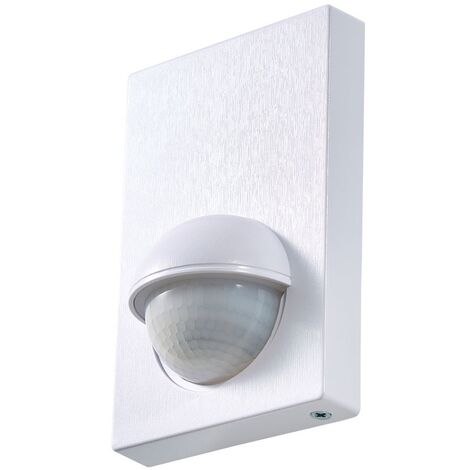 Litecraft PIR Motion Sensor IP44 Security Wall Panel Fitting - Brushed White