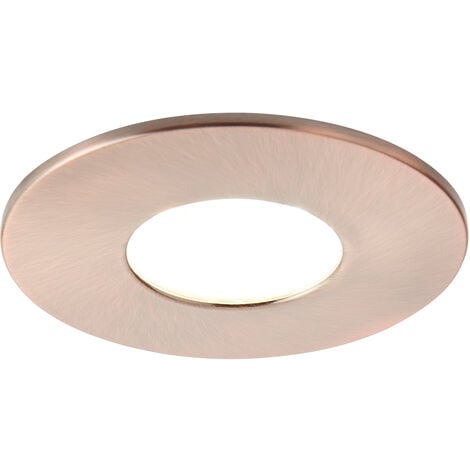 Litecraft Recessed Downlight Fire Rated LED Fixed Ceiling Spotlight - Antique Copper