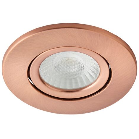 Litecraft Recessed Downlights Fire Rated Tiltable LED Spotlight - Antique Copper
