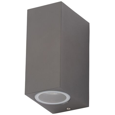 Litecraft Richmond Wall Light Outdoor Up & Down Garden GU10 Fitting - Anthracite