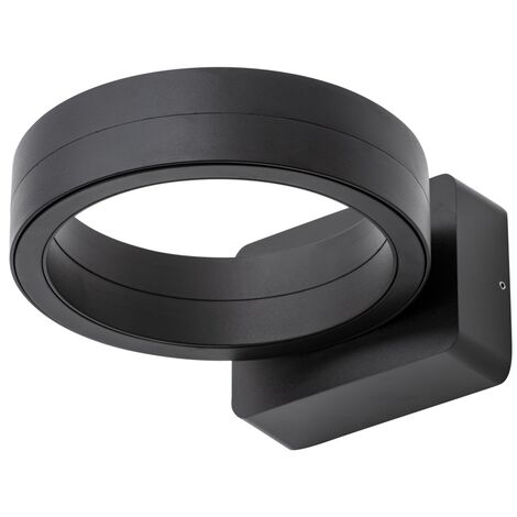 Litecraft Ringo Wall Light Outdoor 16 Watt LED IP65 Rated Garden Fitting - Black