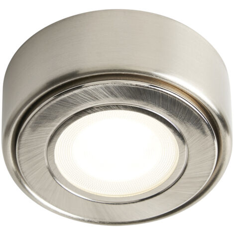Litecraft Rofa Under Cabinet Light Round 1.5 Watt CCT LED - Satin Nickel