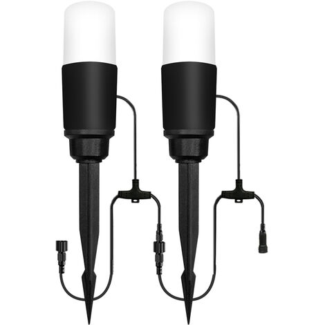 Litecraft Sitka Pathway Light Kit 3W LED IP65 Outdoor Fitting in Black - 2 Pack