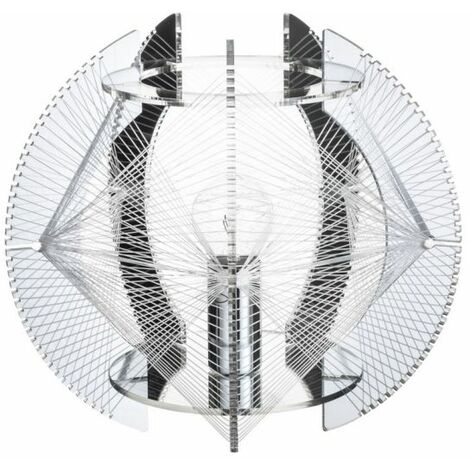Litecraft Spiro Table Lamp Wire String Style Ball Base - Polished Chrome