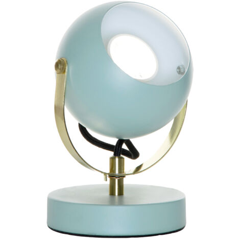 Litecraft Table Lamp Eyeball Adjustable Desk Light - Sage, Satin Brass