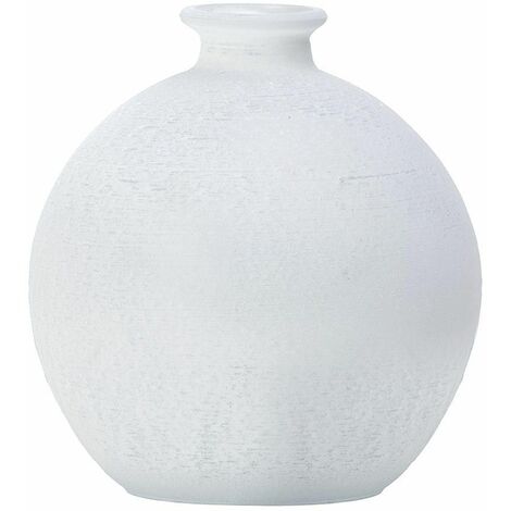 Litecraft Table Lamp Small Frosted Glass Vase Styled Base - White