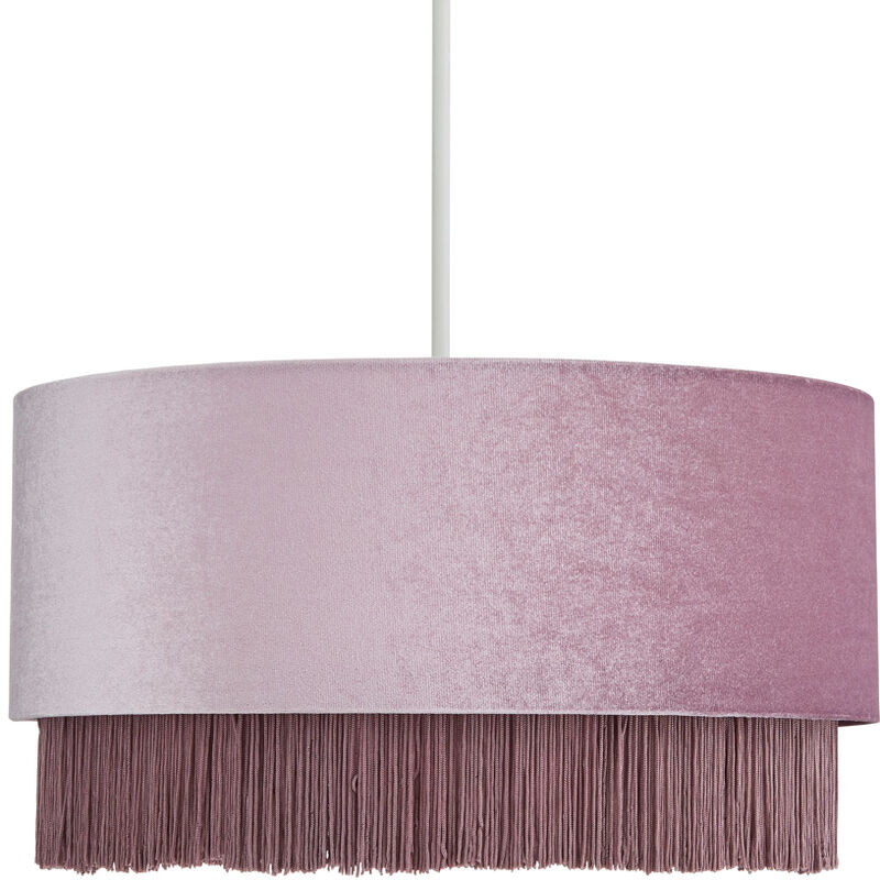 Image of Litecraft Tess Light Shade 35cm Fringed&hellip;