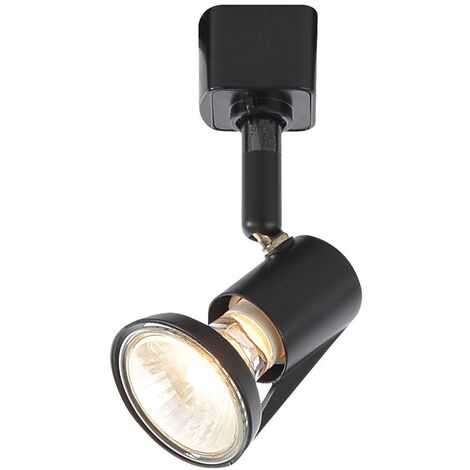 Litecraft Track Light Harlem Spotlight Head Adjustable GU10 Fitting - Black