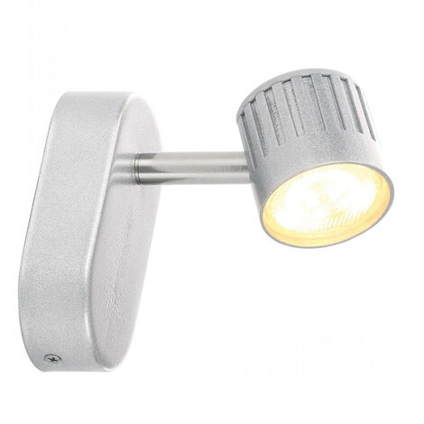 Litecraft Travis Spotlight Die Cast Wall, Ceiling LED 4 Watt Fitting - Silver