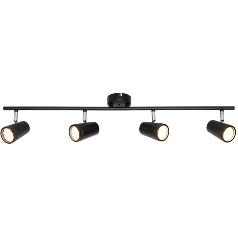 Trisha Spotlight Bar Bathroom GU10 Adjustable 4 Light - Matte Black - Litecraft