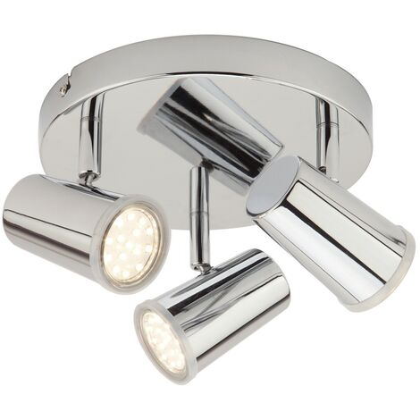 Litecraft Trisha Spotlight Plate Bathroom Adjustable 3 Light - Polished Chrome