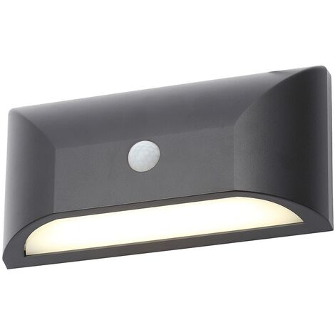 Litecraft Truro Wall Light Outdoor IP65 Fitting With PIR Motion Sensor - Black