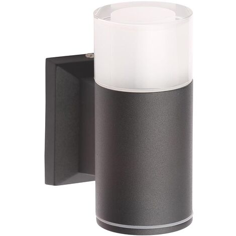 Litecraft Wall Light Outdoor Up or Down Remote Controlled LED Fitting - Black