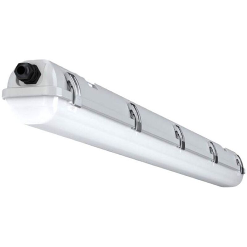 Réglette industrielle étanche balder IK09 30W à 60W 4000K - type de réglette - réglette étanche 50W - 6000lm - 1565mm - gris on/off