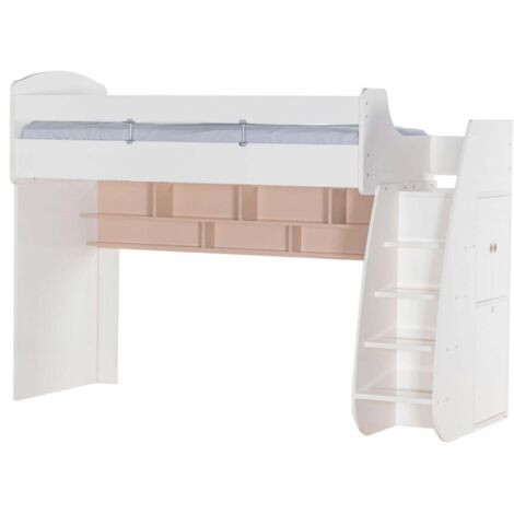 Litera con almacenaje aglomerado blanco 182,7x252x107,8cm