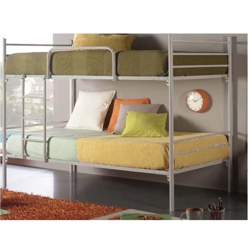 

LITERA METÁLICA LUNA - Plata - 80 x 190 - Sin cama supletoria - Plata