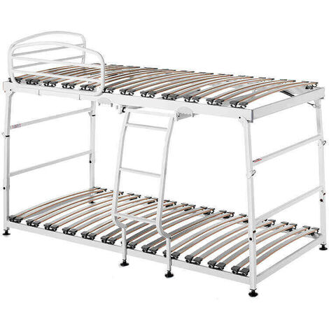 Litera plegable Vega Max con hidráulicos Blanca 90x190cm