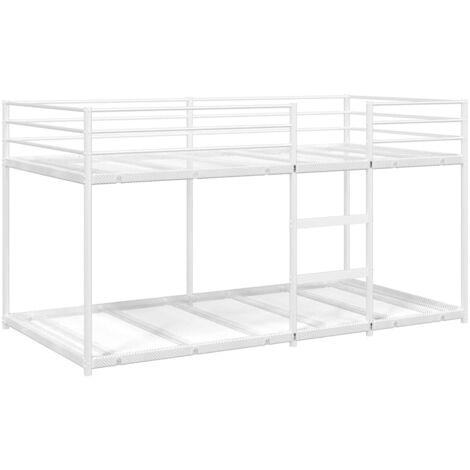 Litera sin colchón acero blanco 75x190 cm vidaXL