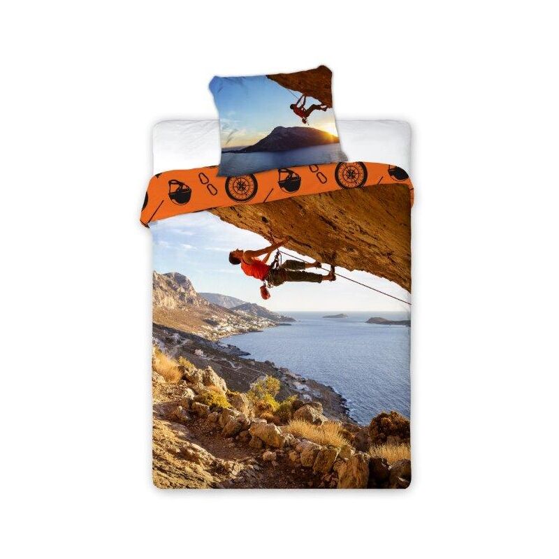 Literie en coton 160x200 Sportivo 006 escalade escalade avec une taie d'oreiller 70x80
