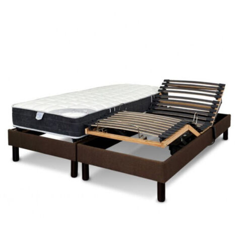 Literie electrique Essenzia Zen Ensemble DETENTE marron - Classic ressorts 70x190 Ressorts