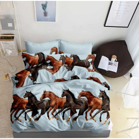 LITERIE EN COTON 200x200 CHEVAL