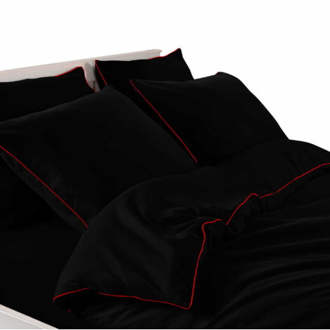 LITERIE EN COTON BASIC 160x200 NOIR