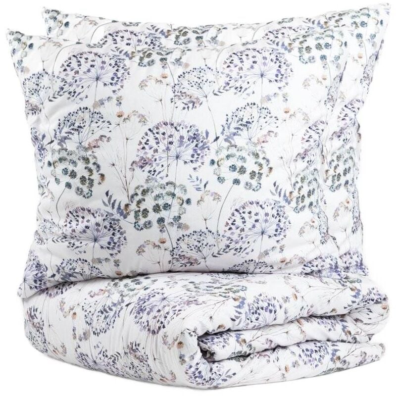 Literie LORRET microfibre beige à fleurs 160x200 + 270x80cm 702150