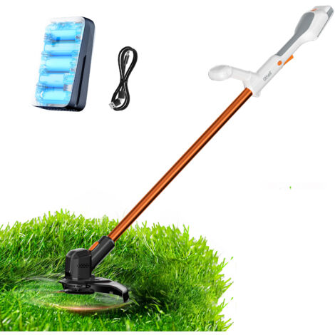 Litheli – Coupe-bordure à batterie 20V avec batterie 2.0Ah – Tête de coupe 25 cm – Changement de fil rapide – Pour terrains en pente - FIL 2 EN