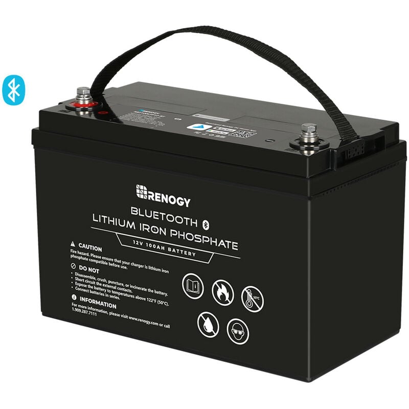 Renogy - Lithium Battery Lifepo4 100Ah 12V 1.2Kwh Deep Cycle Battery ...