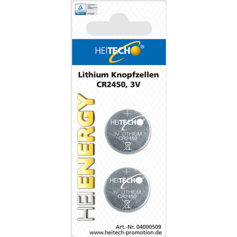 Lithium Knopfzellen 2-er Pack CR 2450/3V kompatibel mit OOONO CO-Driver