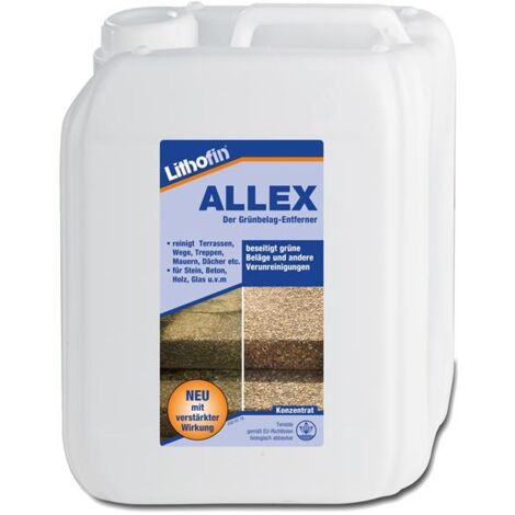 Lithofin ALLEX Grünbelag-Entferner, Spezialreiniger 5 Liter Kanister
