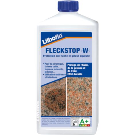 Lithofin Fleckstop W - Traitement Hydrofuge Anti-taches Pierre Naturelle