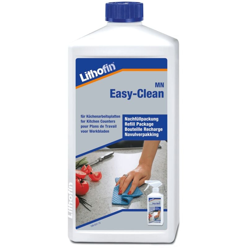 Mn Easy-clean Recharge 1 l - Nettoyant Pour Plans De Travail en Pierre et Marbre - Lithofin