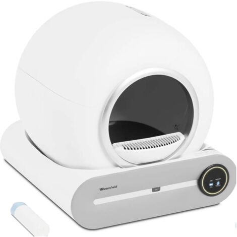 Litière autonettoyante - Wiesenfield - Autonettoyage manuel ou automatique avec WiFi 2,4 GHz - Stérilisation au plasma