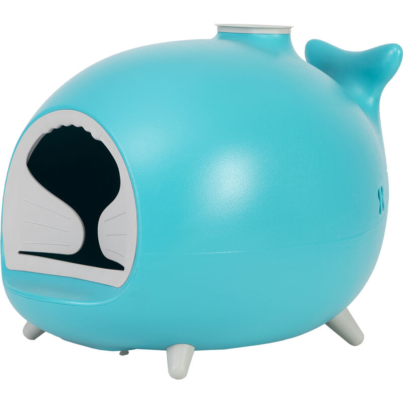 Litiere Boite Nettoyage Facile Et Rapide Sans Odeur Pour Animaux Jumbo Bac A Litiere Scoop- Gratuit Nettoyage Automatique, Lac Bleu