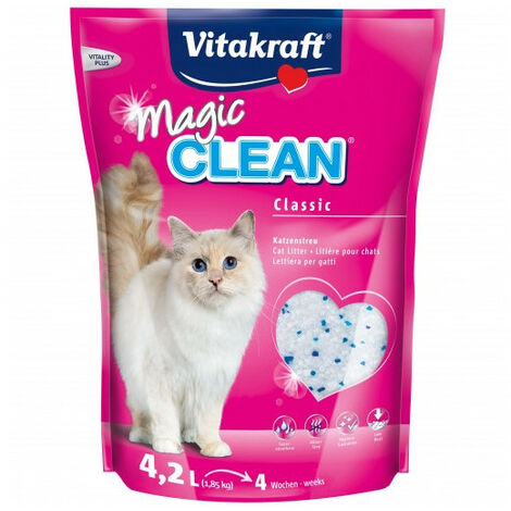 Litière chat magic clean 4 semaines 4.2 litres - VITAKRAFT
