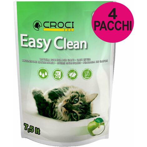 Litière Easy Clean au parfum de pomme verte 4 paquets de 7,5 litres chacun
