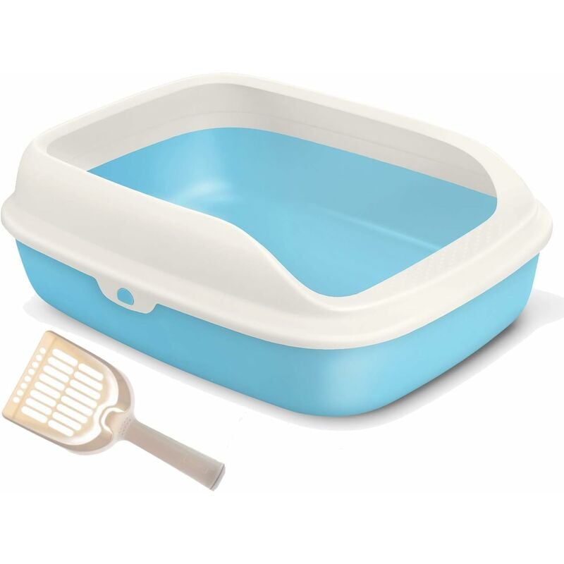 Litière en plastique pour chats et animaux domestiques avec pelle 3 tailles et couleurs au choix