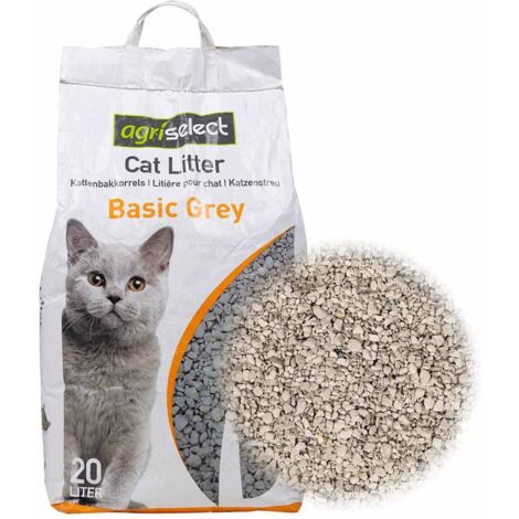 Litière pour chat avec poudre pour bébé, parfum Bentonite, 20 L CFW51047