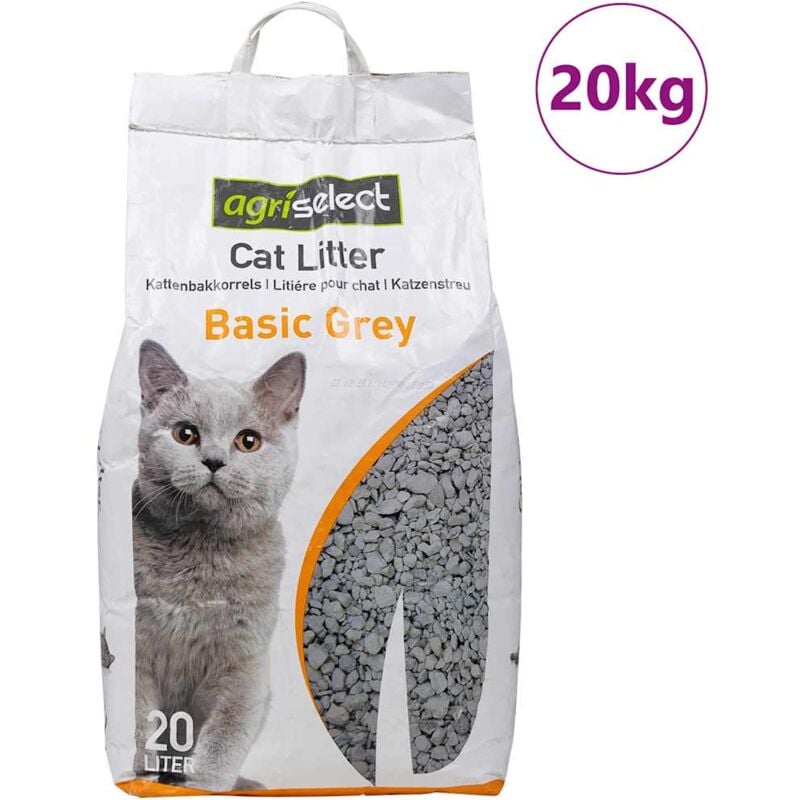 Litière pour chat avec poudre pour bébé, parfum Bentonite, 20 l Vidaxl