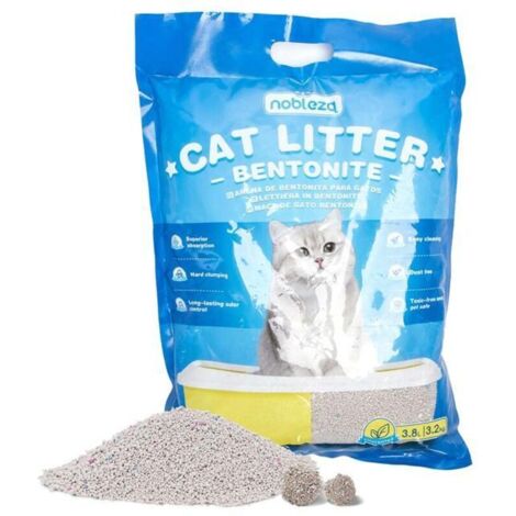Litière pour chat bentonite originale 3.2kg Litière fine pour chats Litière pour chat