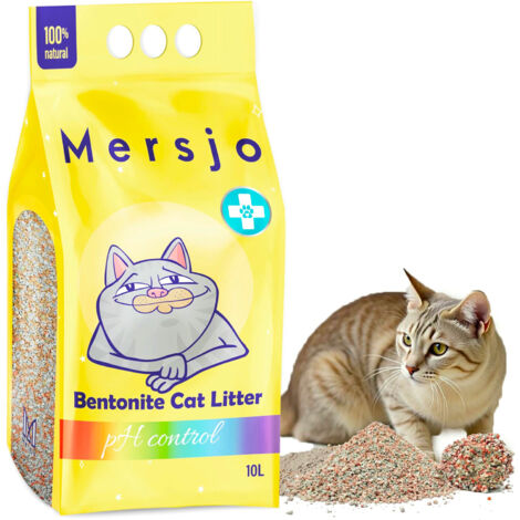 Litière pour chat en bentonite à pH contrôlé 10 l