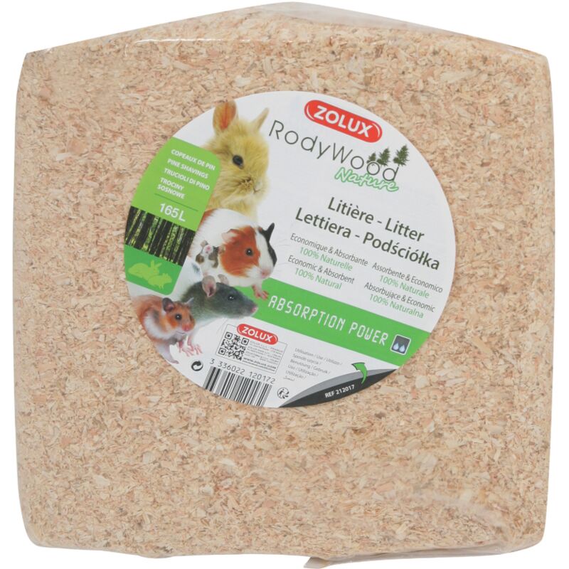 Litière lapin bois copeaux de pin 165l 165 litres